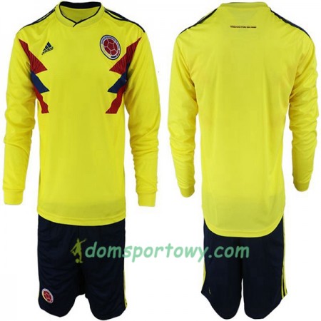 Koszulka Kolumbia Dziecięcy Domowe Koszulki Piłkarskie Mistrzostwa Świata 2018 Długi Rękaw